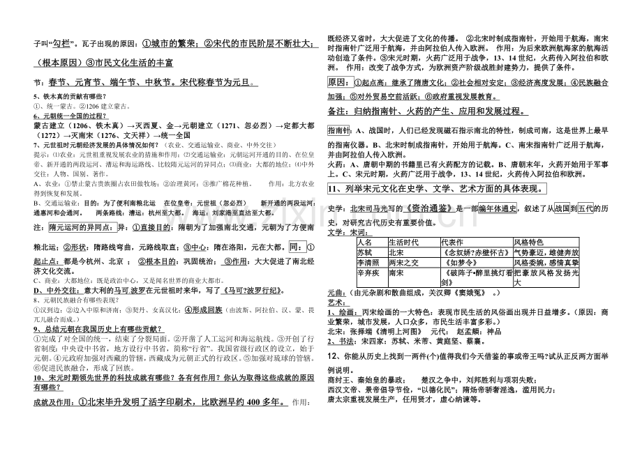 人教版七年级下册历史第二单元复习提纲.doc_第2页