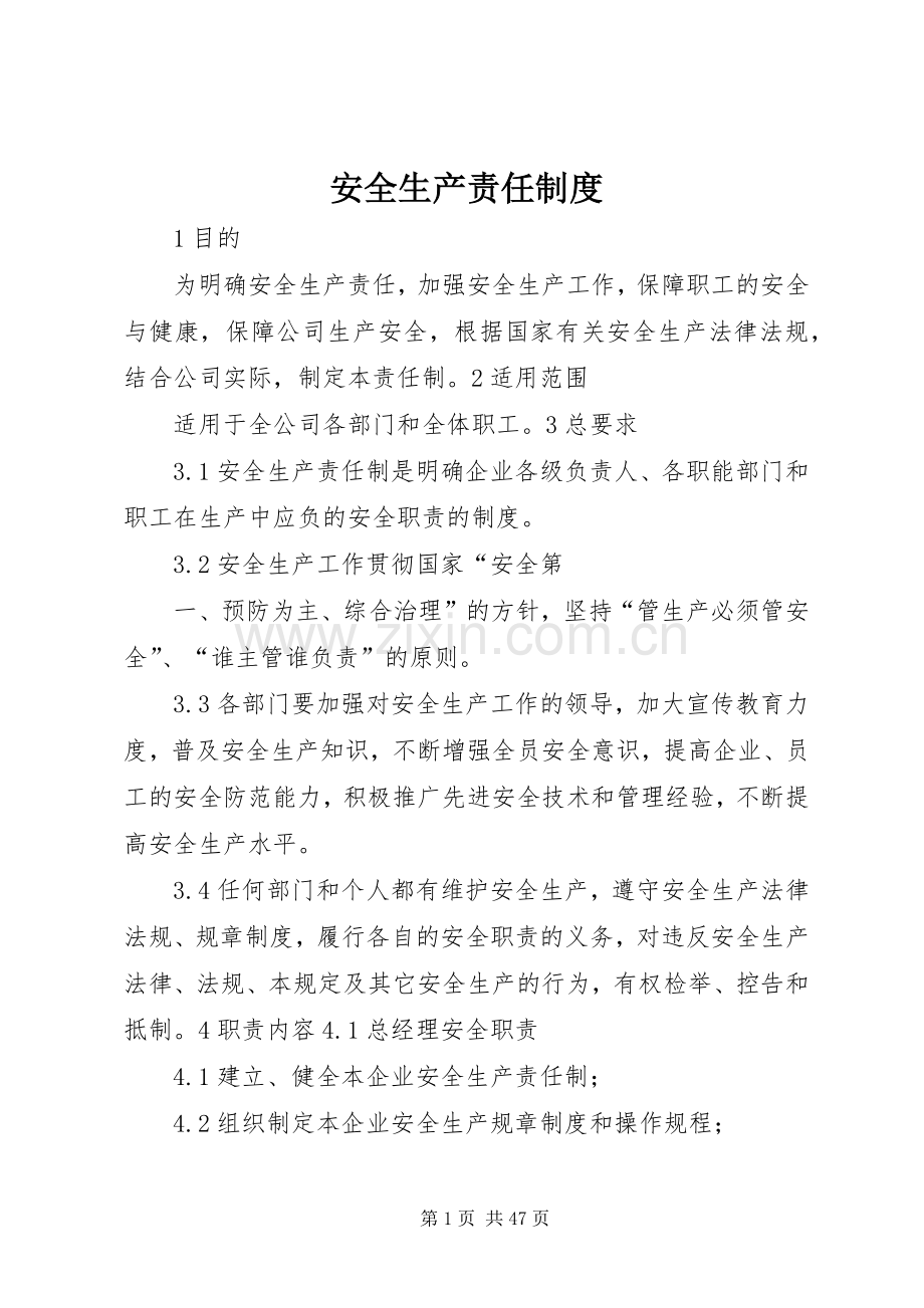 安全生产责任规章制度 (2).docx_第1页