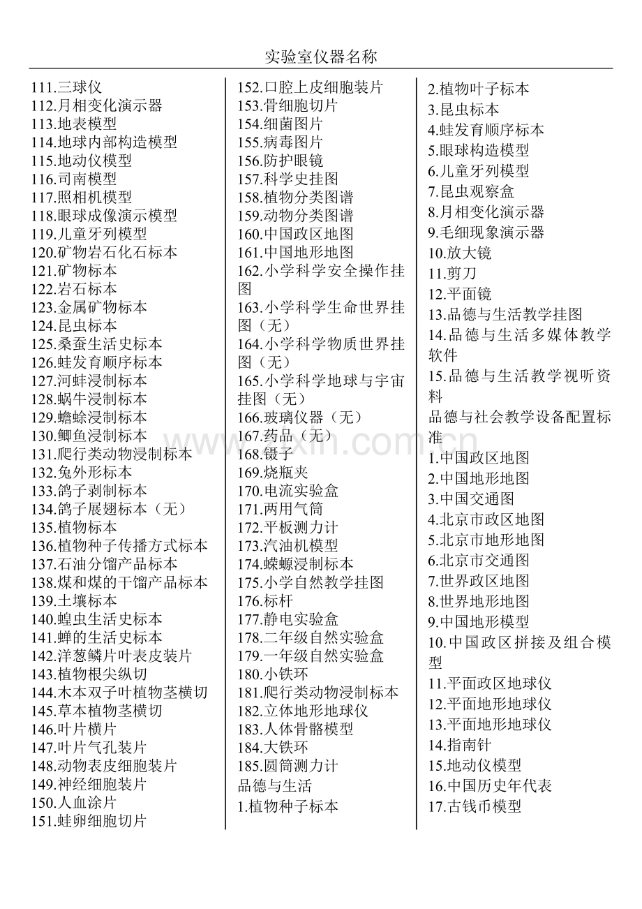 小学科学实验室仪器名称汇总.doc_第2页