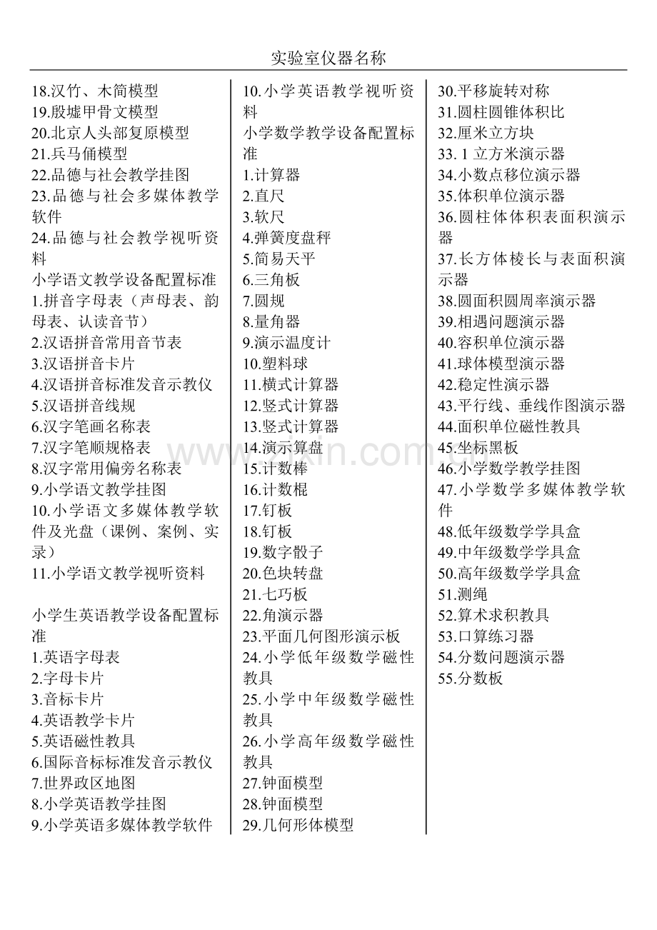 小学科学实验室仪器名称汇总.doc_第3页