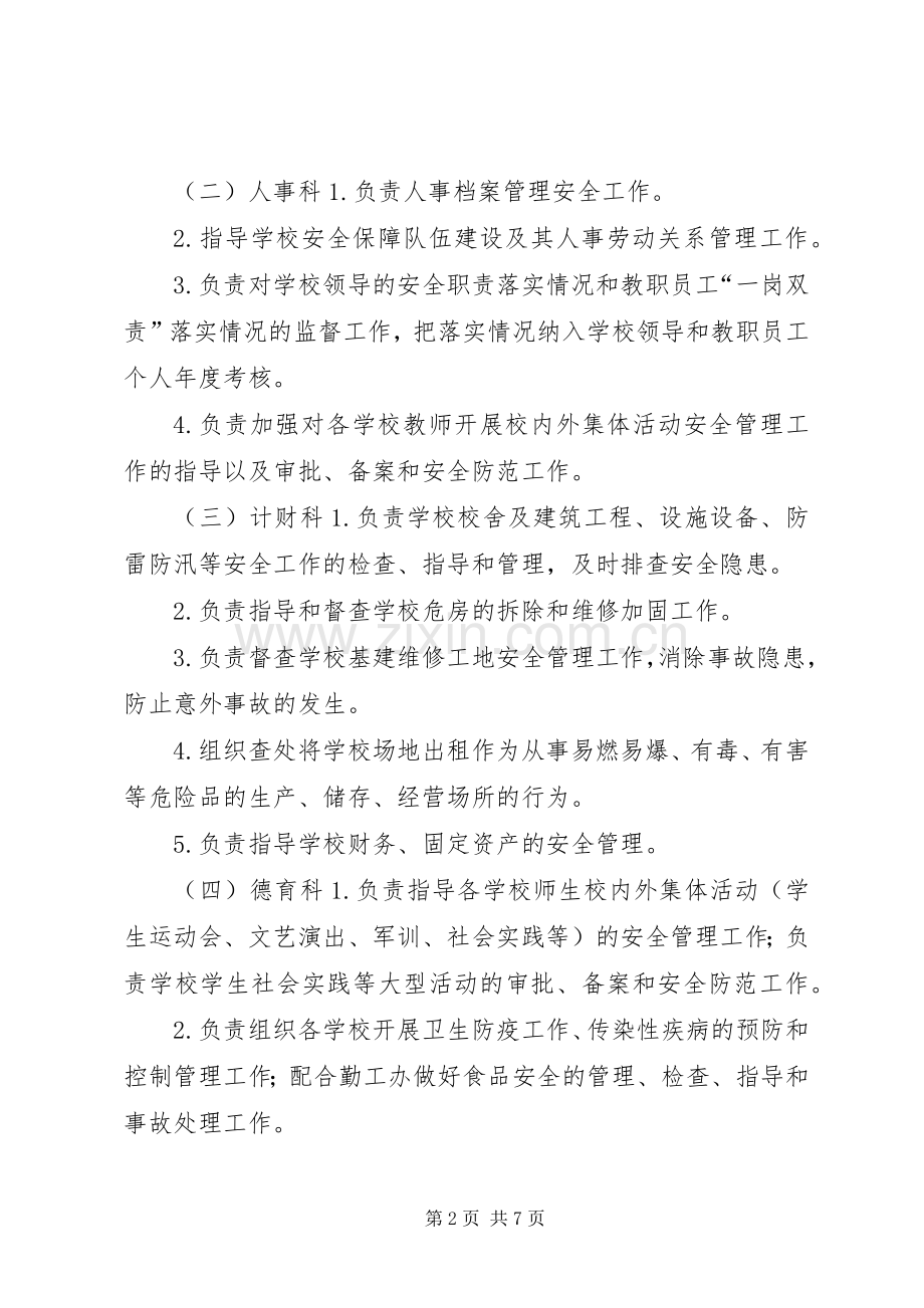 教育局安全管理工作责任规章制度.docx_第2页