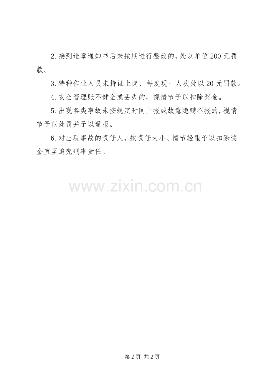 公司安全奖惩规章制度 .docx_第2页