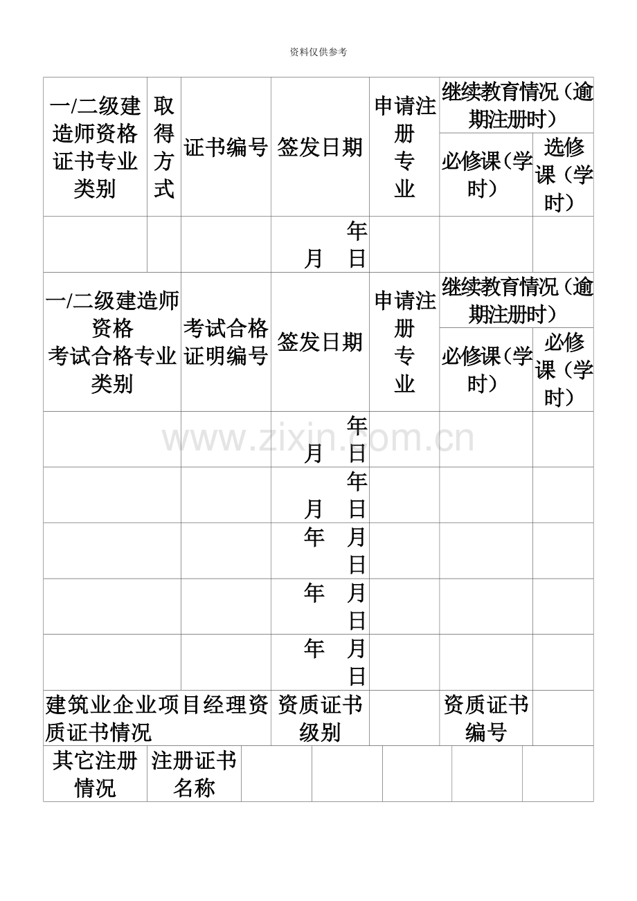 建造师注册申请表.doc_第3页