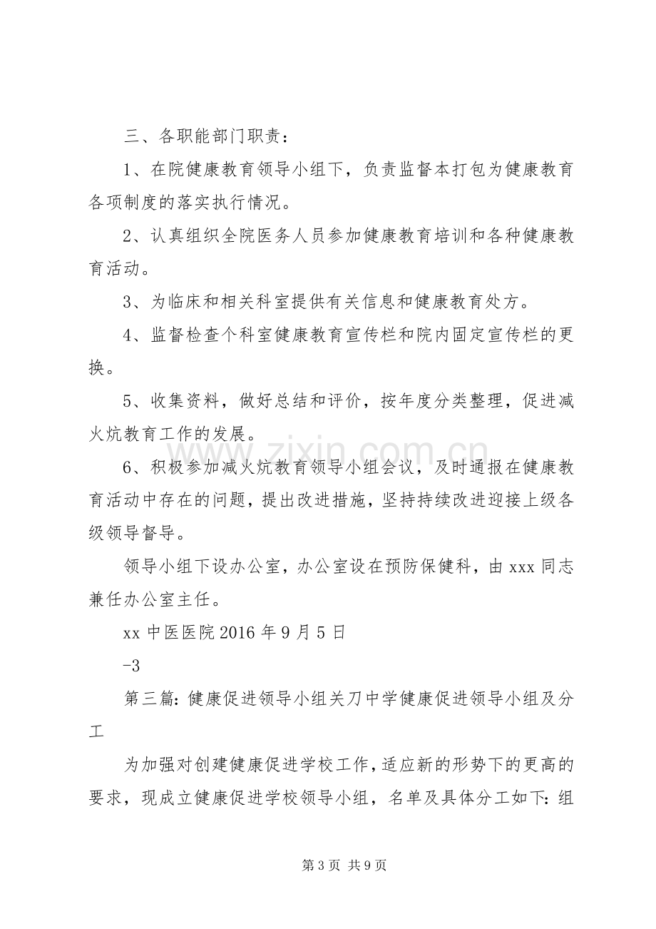 健康促进医院领导小组工作规章制度.docx_第3页