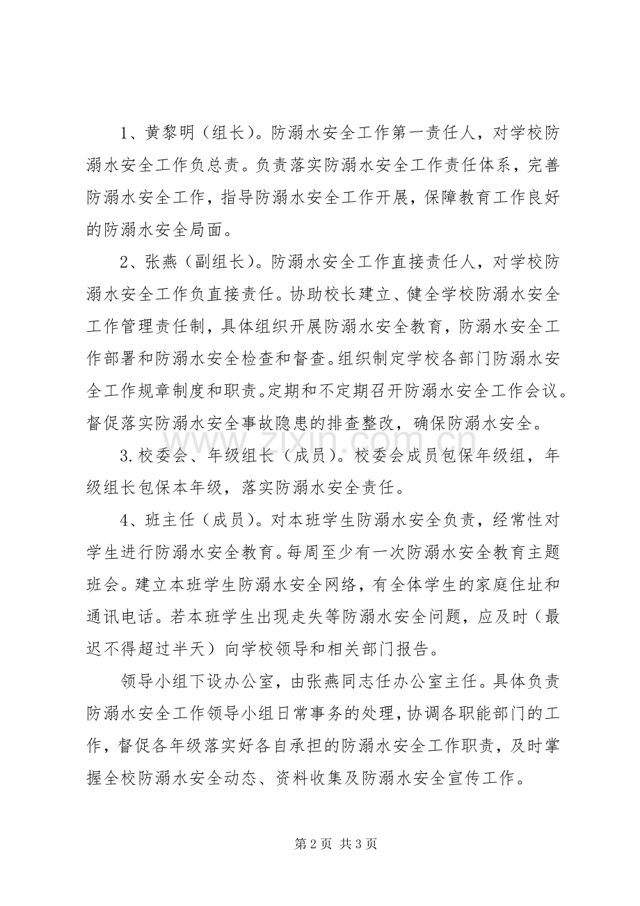 东案小学年防溺水工作领导小组职责要求 .docx_第2页