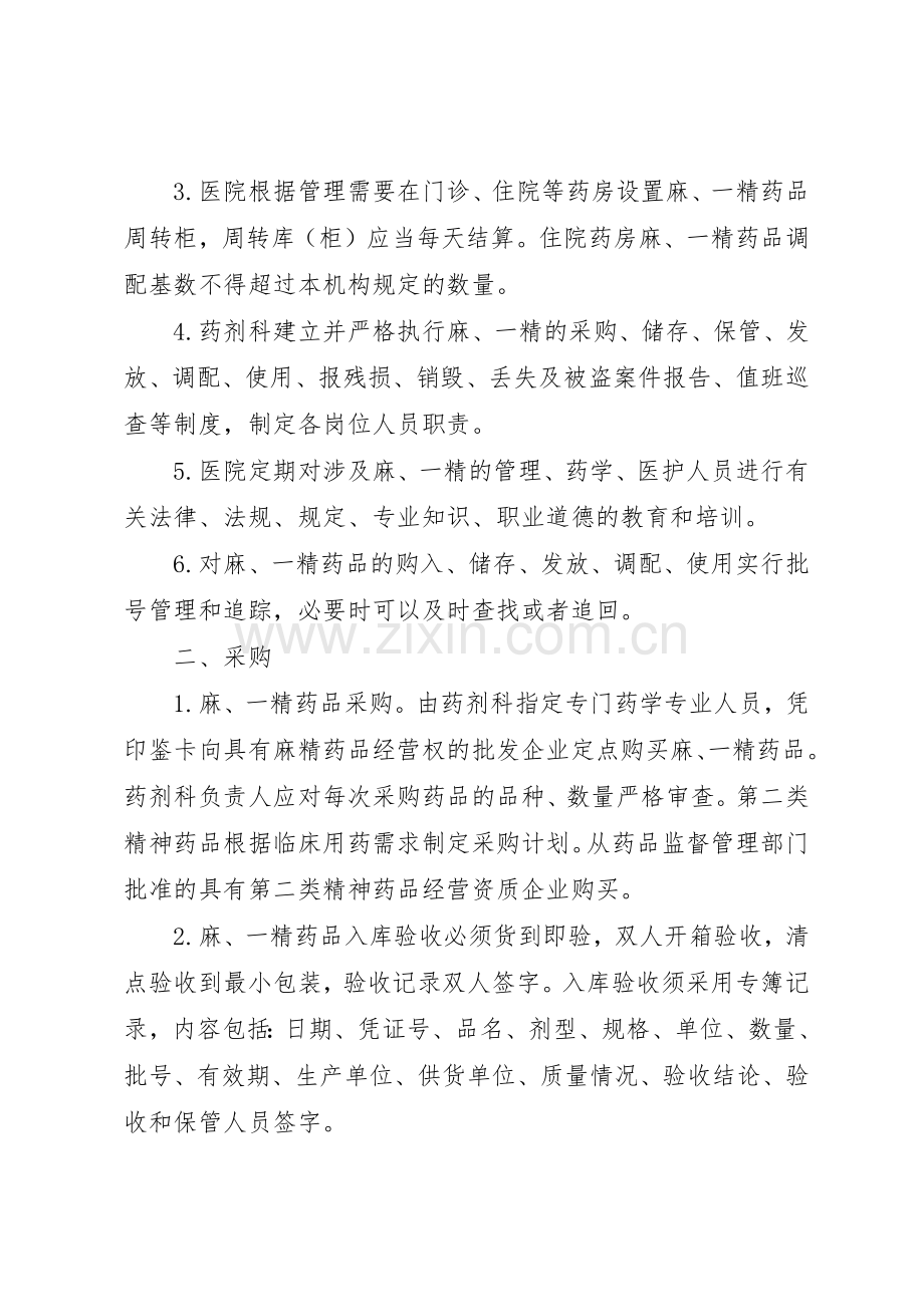 麻精药品管理规章制度细则.docx_第2页