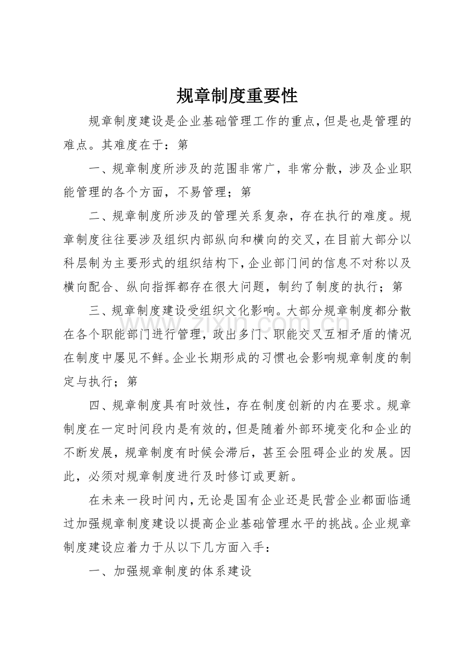 规章规章制度细则重要性.docx_第1页