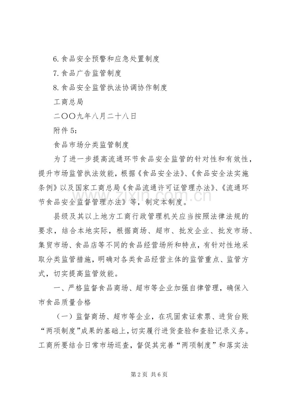 食品市场分类监管规章制度.docx_第2页