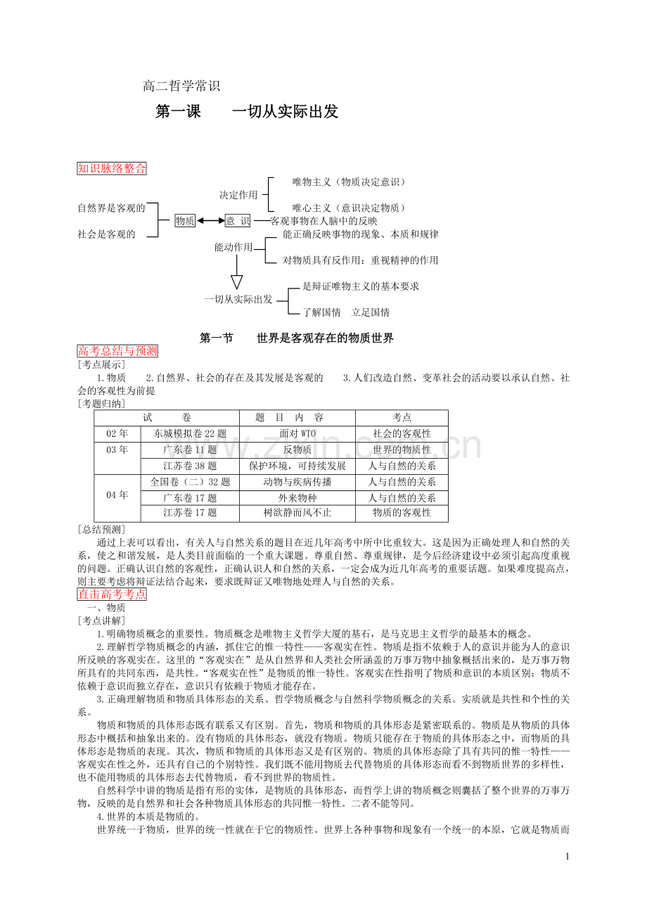 高二复习资料1-8课.doc_第1页