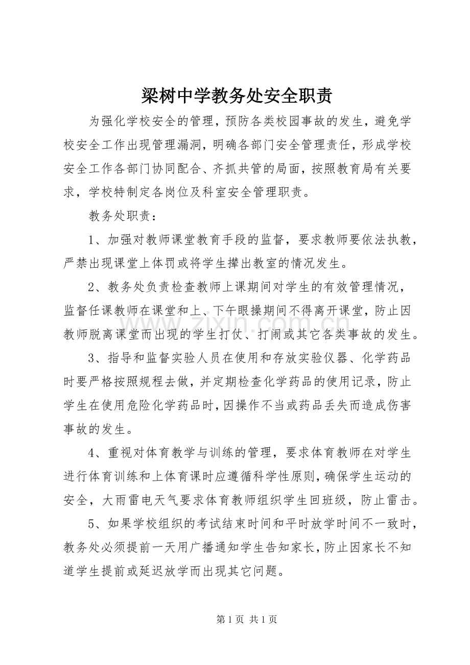 梁树中学教务处安全职责要求.docx_第1页