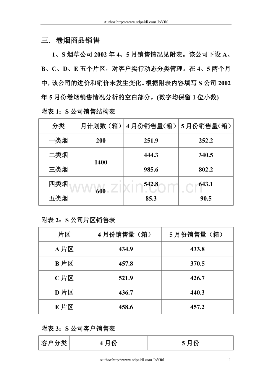 高级技能例题(销售)k.doc_第1页