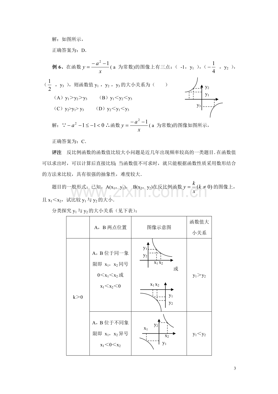 反比例函数题型聚焦.doc_第3页