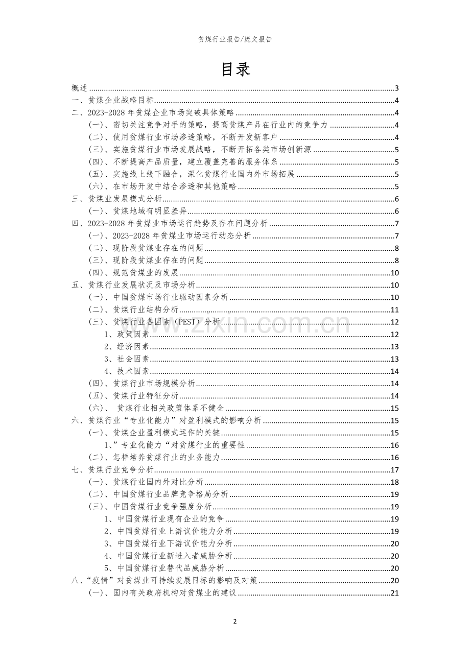 2023年贫煤行业市场突围建议及需求分析报告.docx_第2页