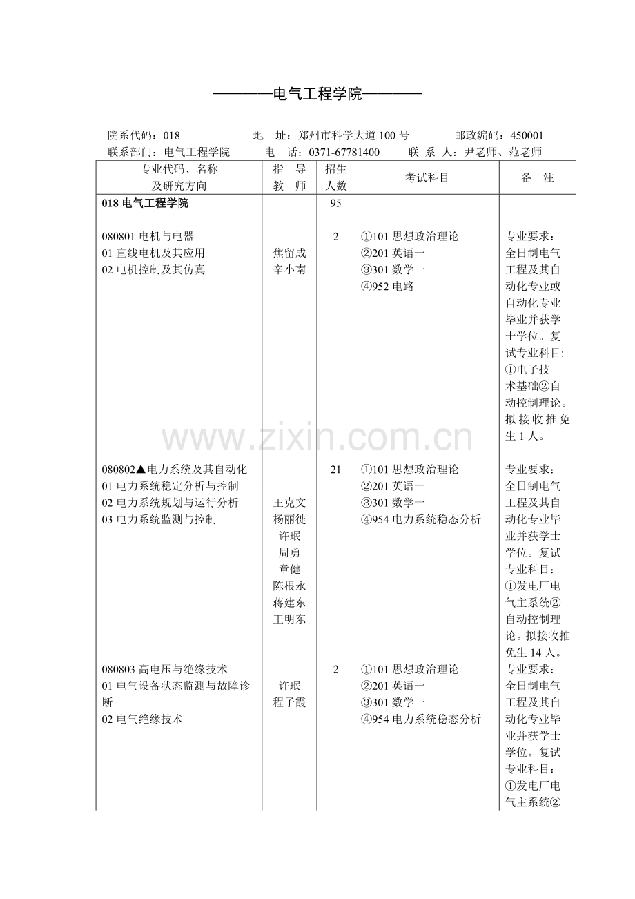 郑州大学2013年研究生招生目录.doc_第1页