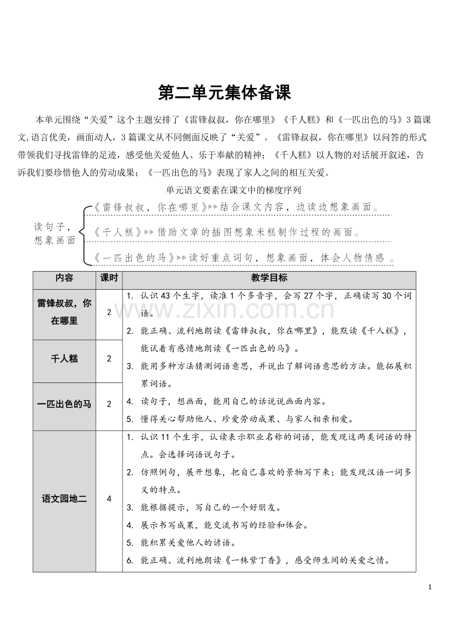 部编版小学二年级语文下册《雷锋叔叔-你在哪里》教案.doc_第1页