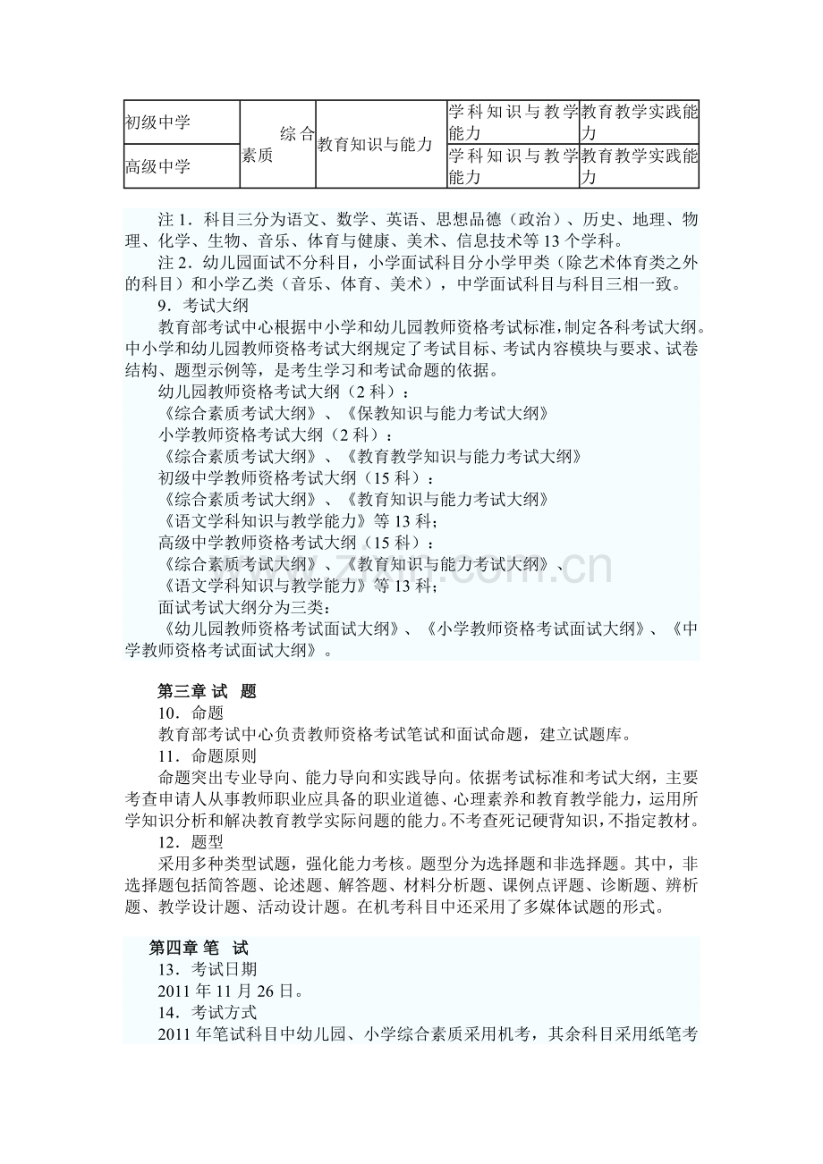 全国中小学教师资格考试（湖北考区）考试简章.doc_第2页