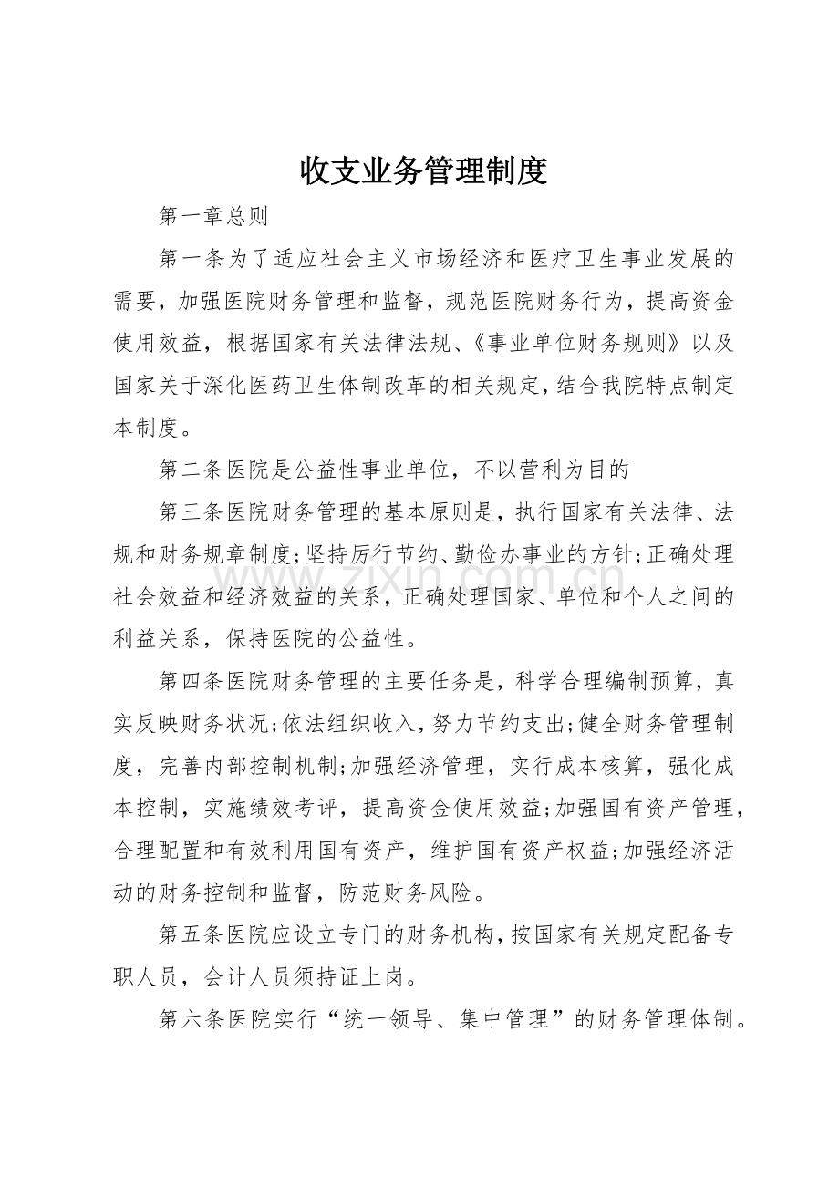 收支业务管理规章制度细则.docx_第1页