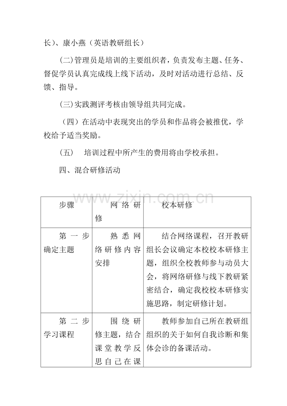 巩义市康店镇礼泉学校网络研修与校本研修整合方案.docx_第2页