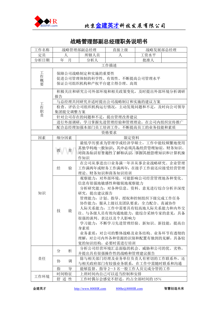 铰span管理部副总经理职务说明书.doc_第1页