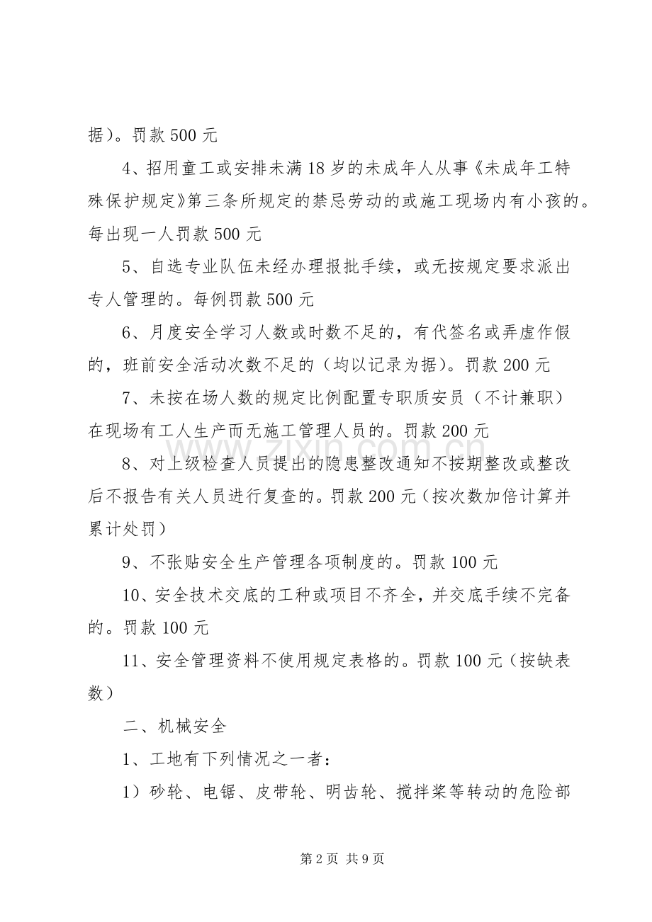 安全生产奖罚规章制度管理.docx_第2页