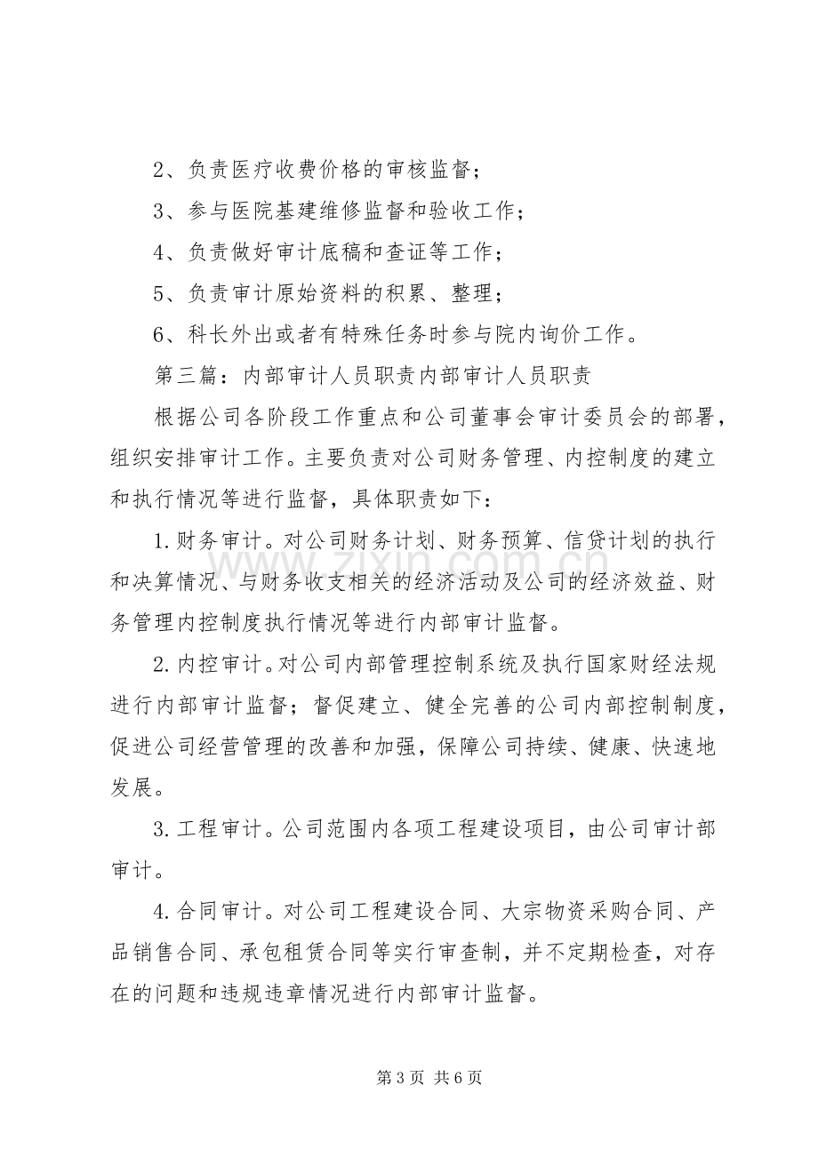 年医院内部审计人员职责要求.docx_第3页