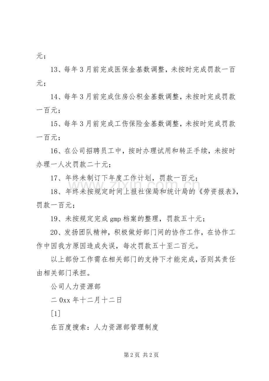 人力资源部管理规章制度 .docx_第2页