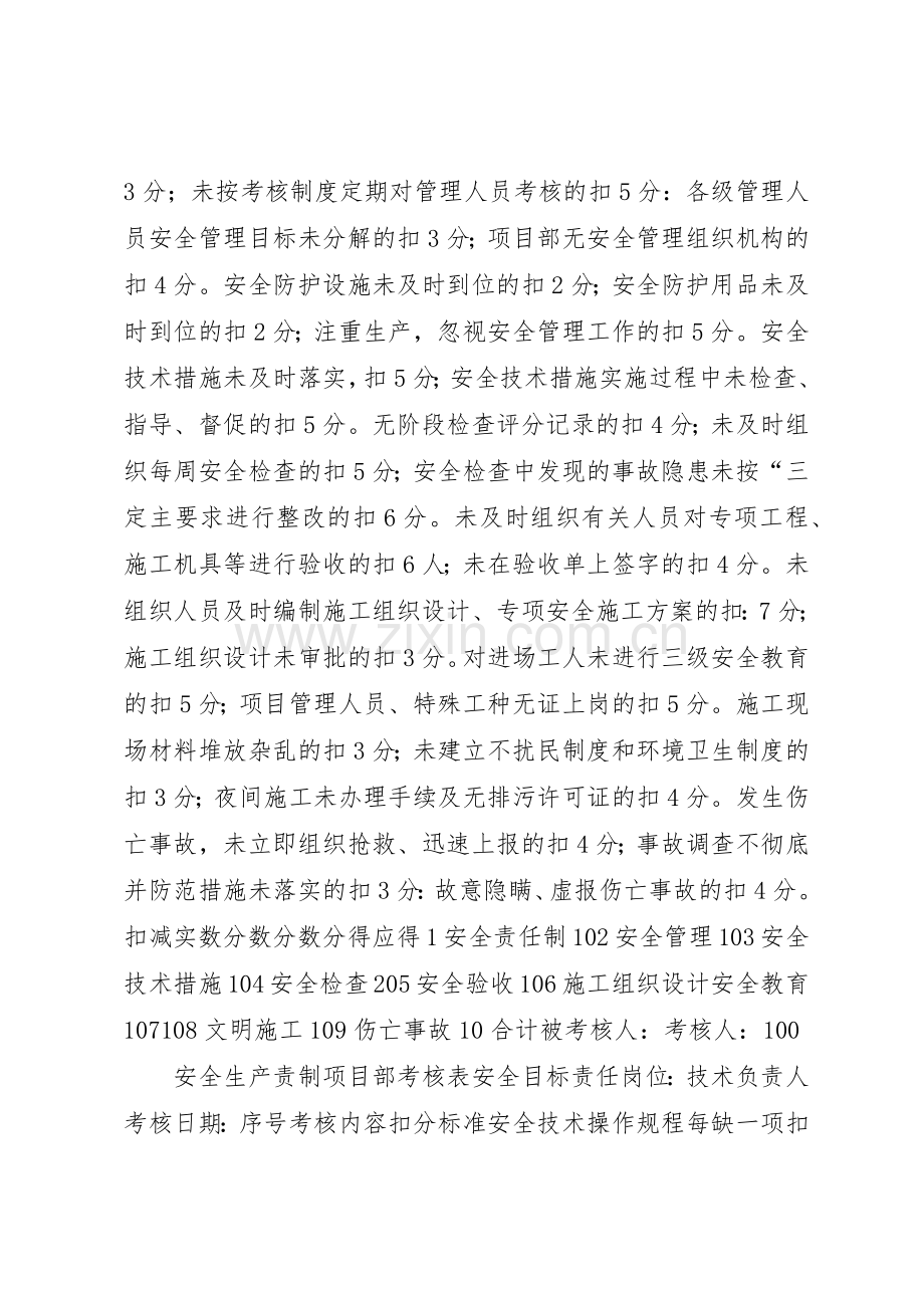 项目部安全生产责任制及责任目标考核规章制度细则.docx_第2页