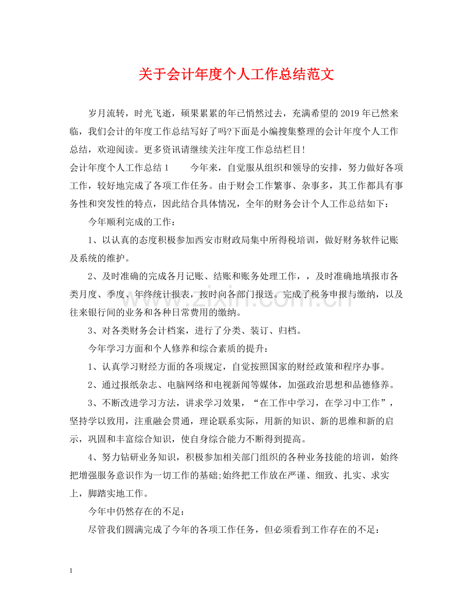 关于会计年度个人工作总结范文.docx_第1页