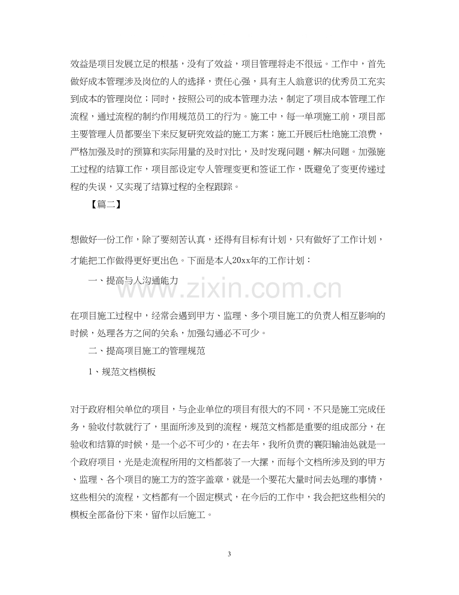 企业项目经理工作计划.docx_第3页