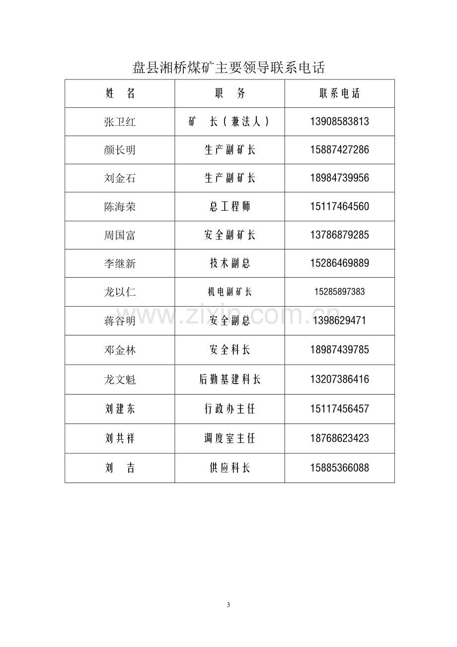 湘桥煤矿水害应急专项预案2015年.doc_第3页