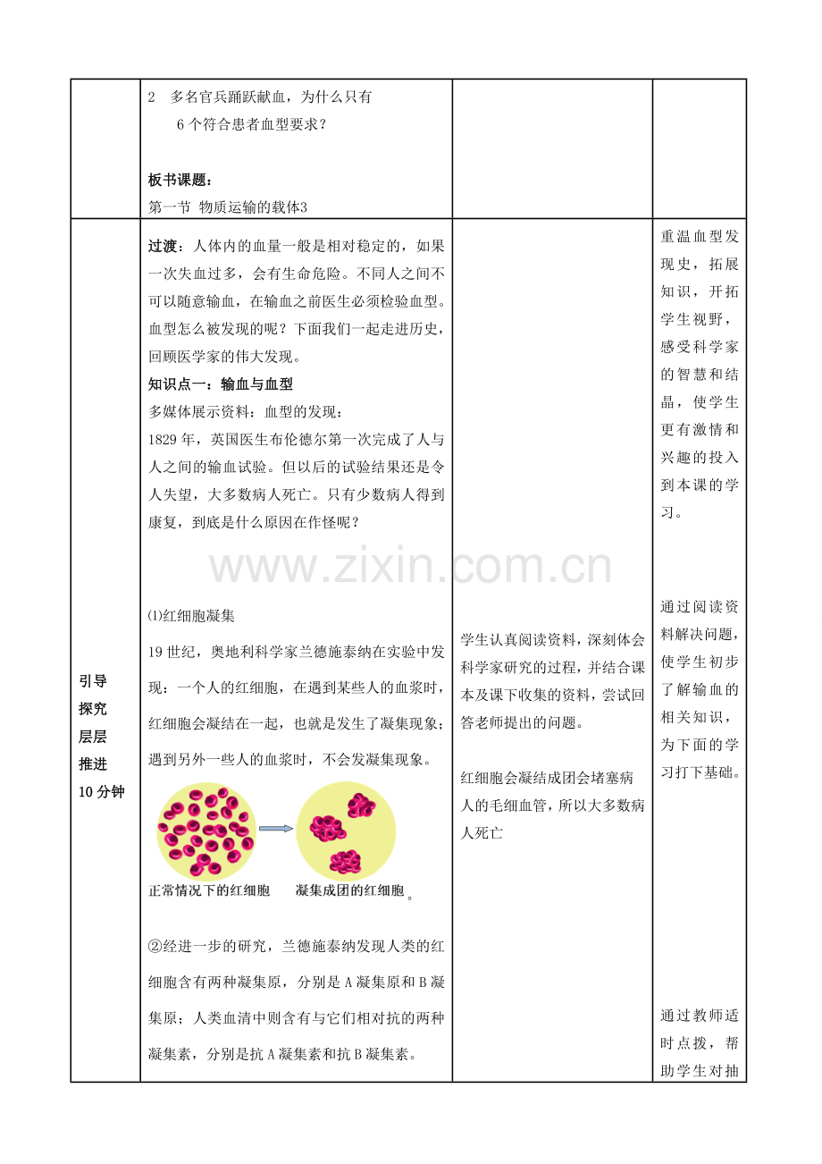 七年级生物下册 3.3.1 物质运输的载体教案（3） （新版）济南版-（新版）济南版初中七年级下册生物教案.doc_第2页