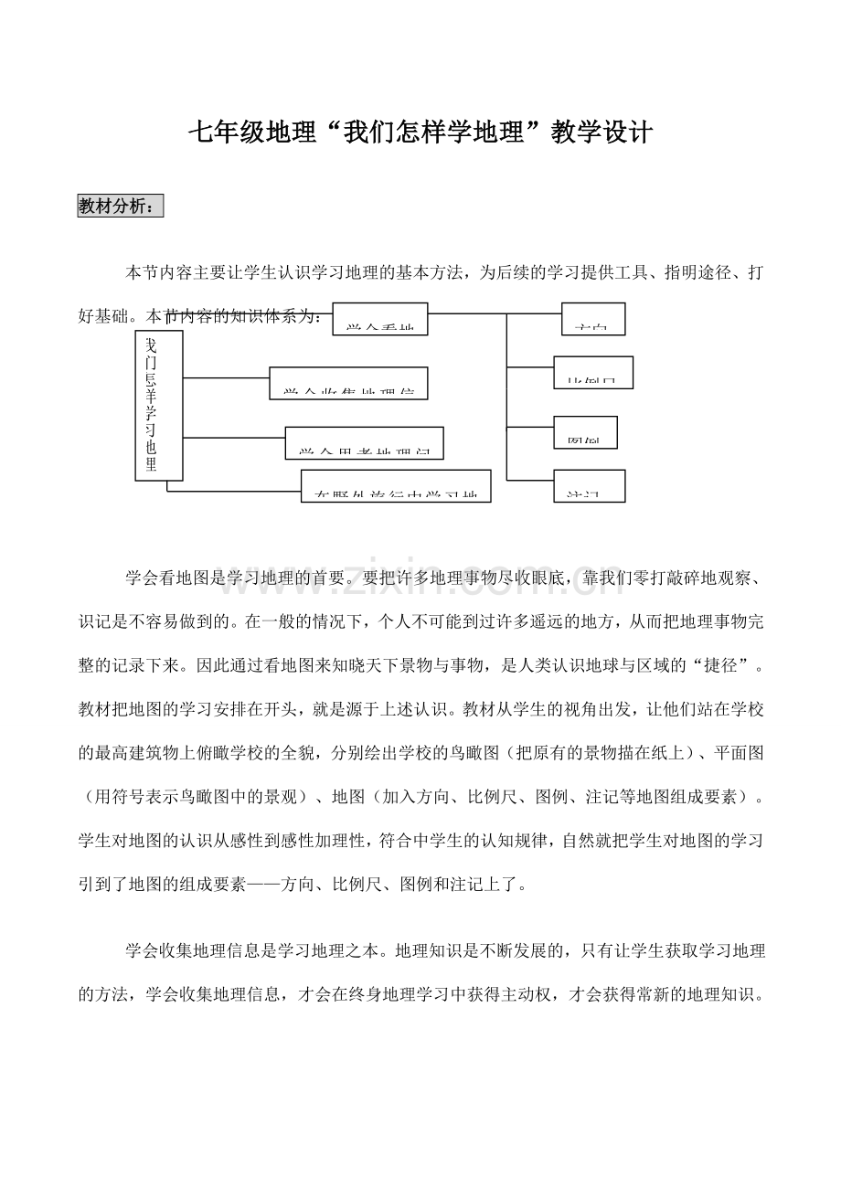 七年级地理“我们怎样学地理”教学设计.doc_第1页