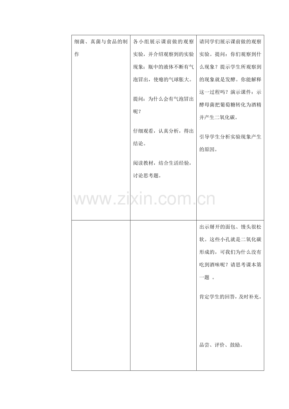 八年级生物上册 第五章 第二节 人类对细菌和真菌的利用教案人教版新课标.doc_第3页