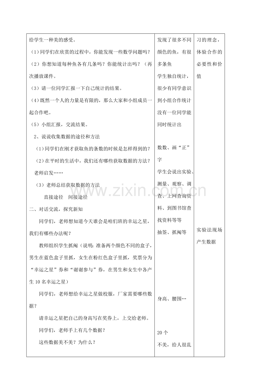 七年级数学上：6.1数据的收集与整理教学设计浙教版.doc_第2页