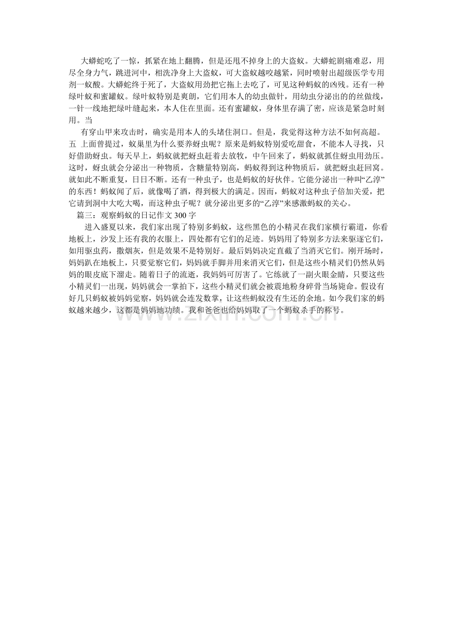 观察蚂蚁的作文400字.doc_第2页