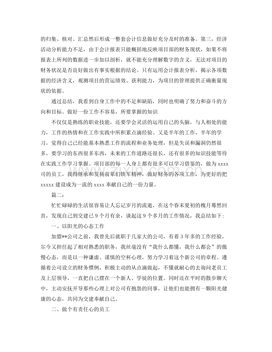 项目会计年度个人工作总结.docx_第2页