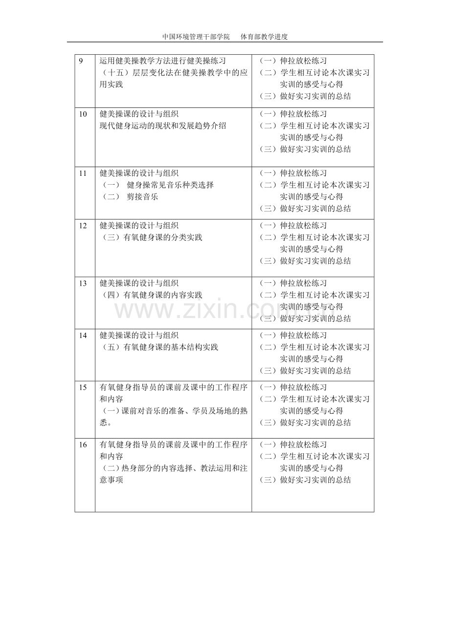 健美操(实习实训)课教学进度.doc_第2页