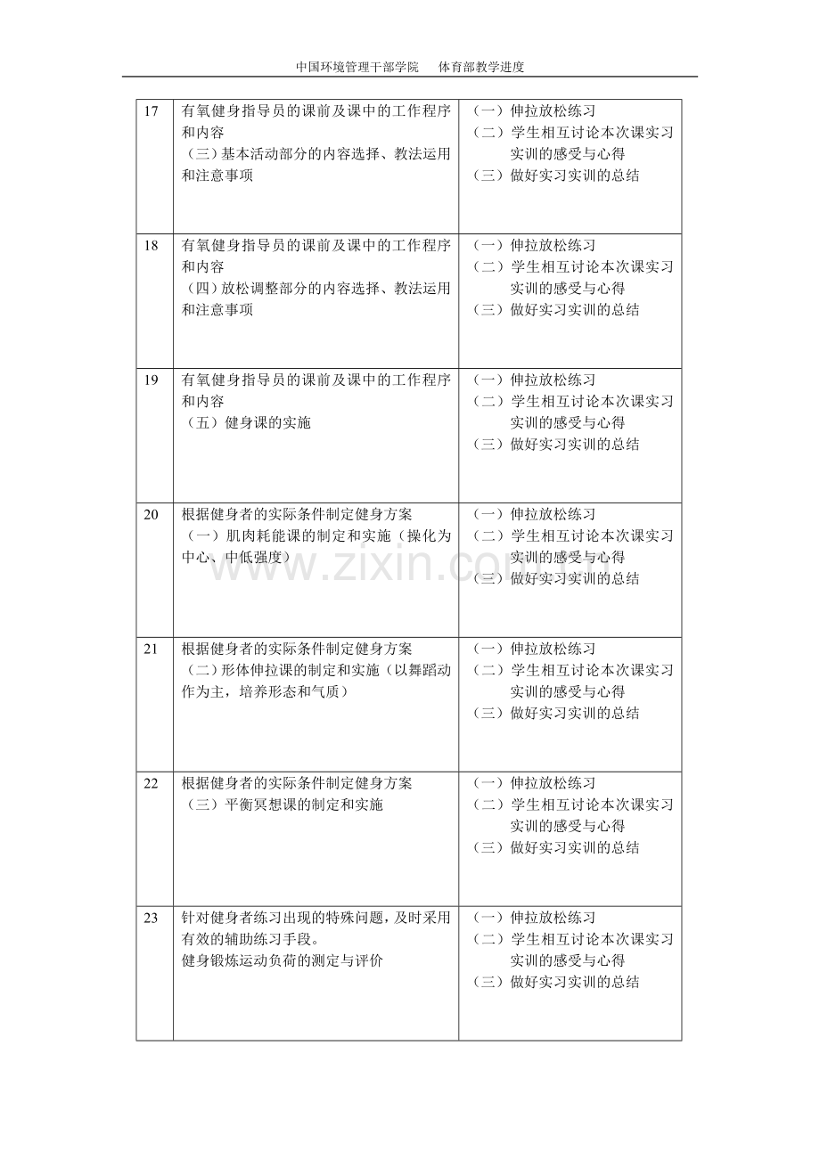 健美操(实习实训)课教学进度.doc_第3页