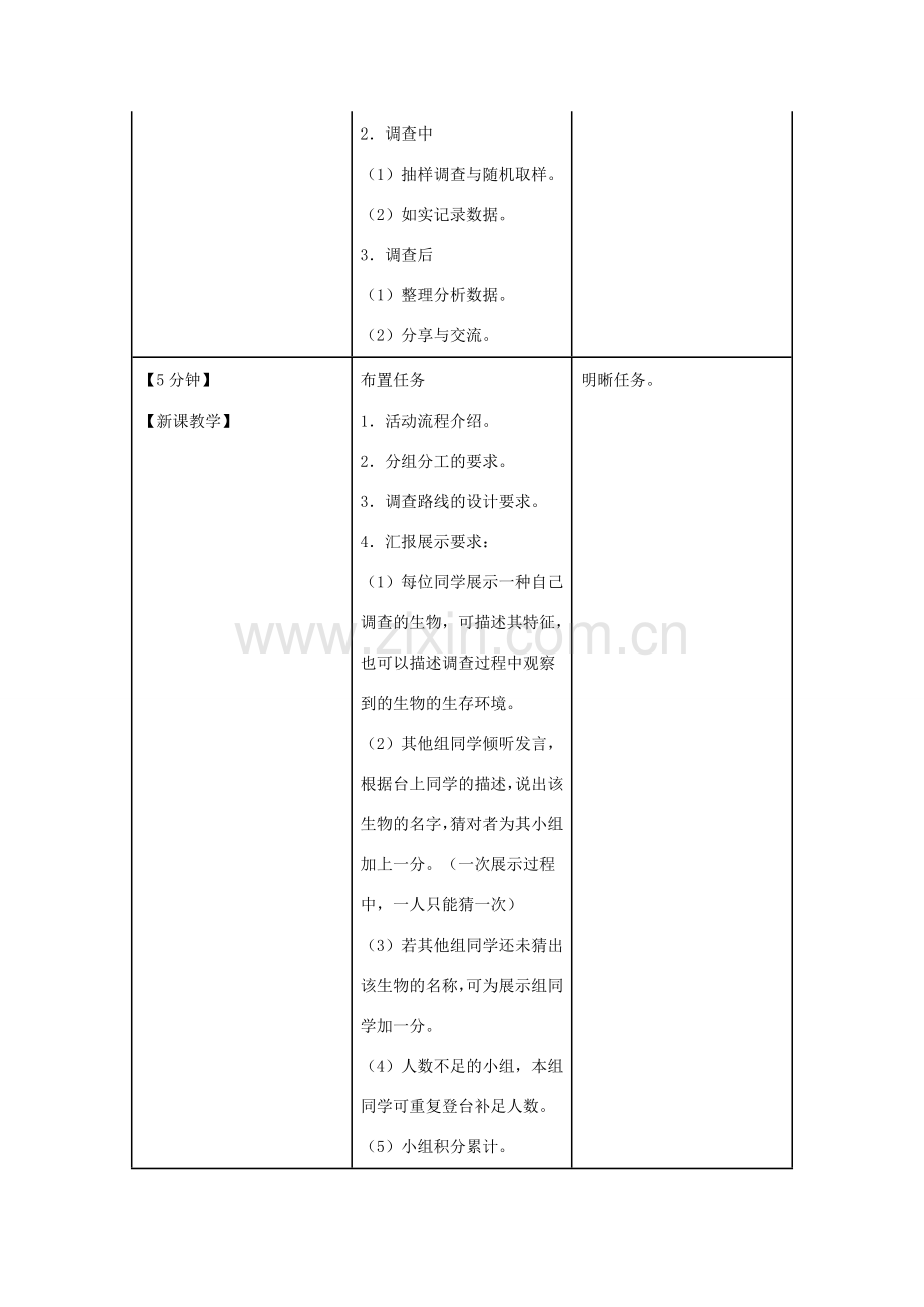 七年级生物上册 1.1.2《调查周边环境中的生物》（第1课时）教案 （新版）新人教版-（新版）新人教版初中七年级上册生物教案.doc_第2页