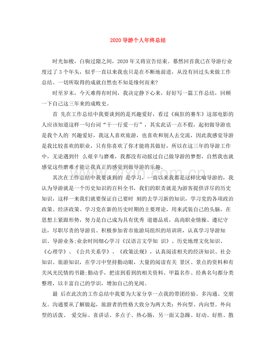 导游个人年终总结.docx_第1页