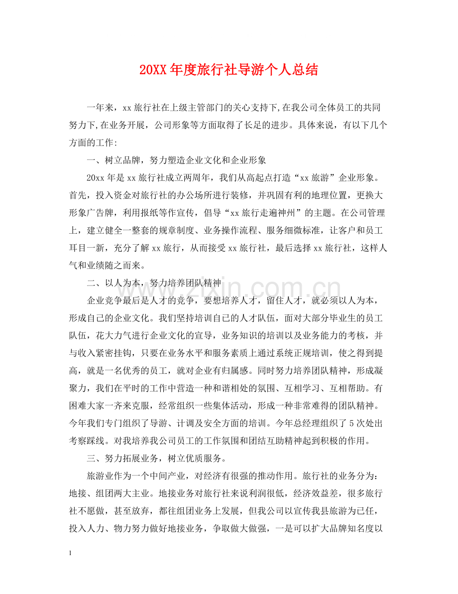 旅行社导游个人总结.docx_第1页