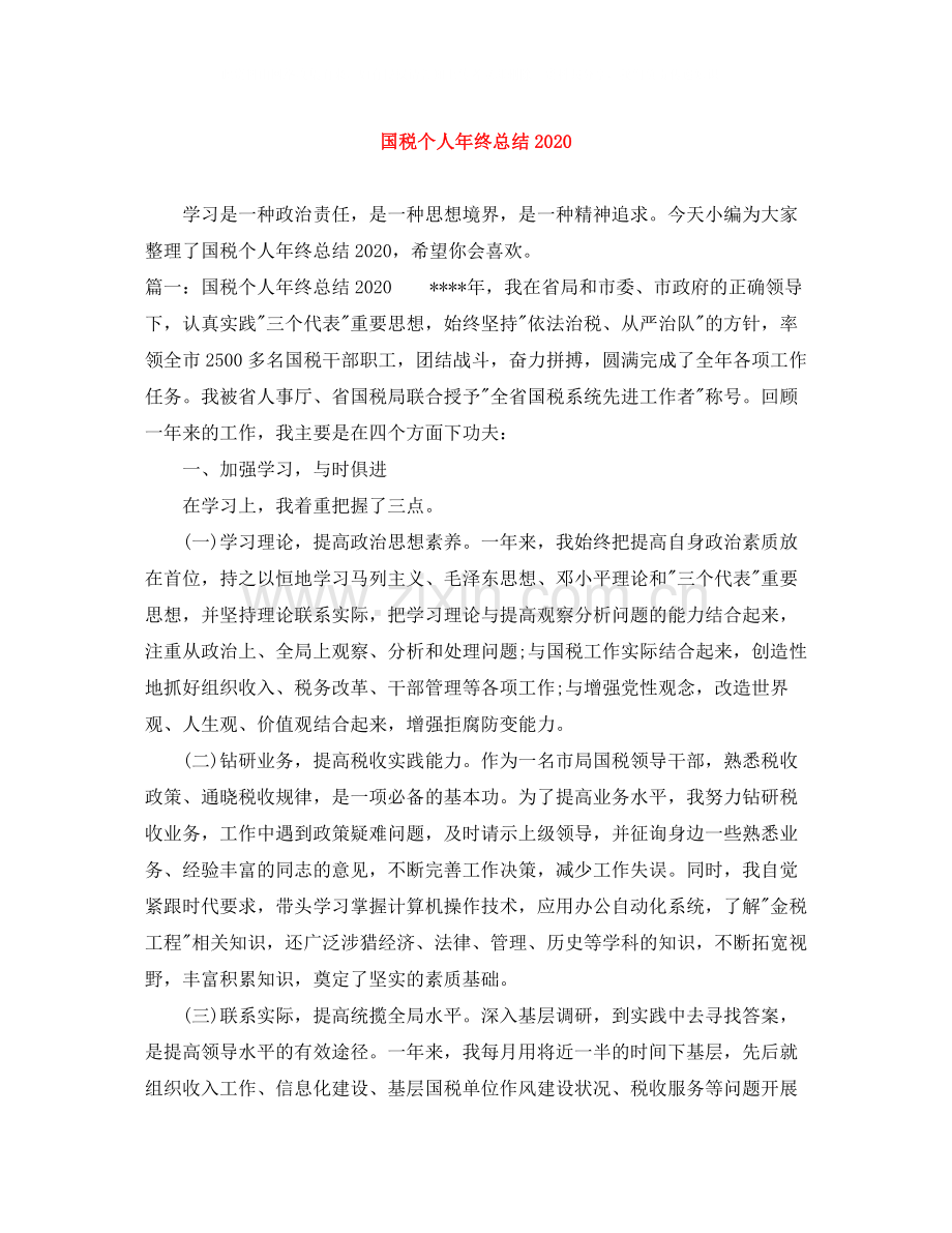 国税个人年终总结.docx_第1页