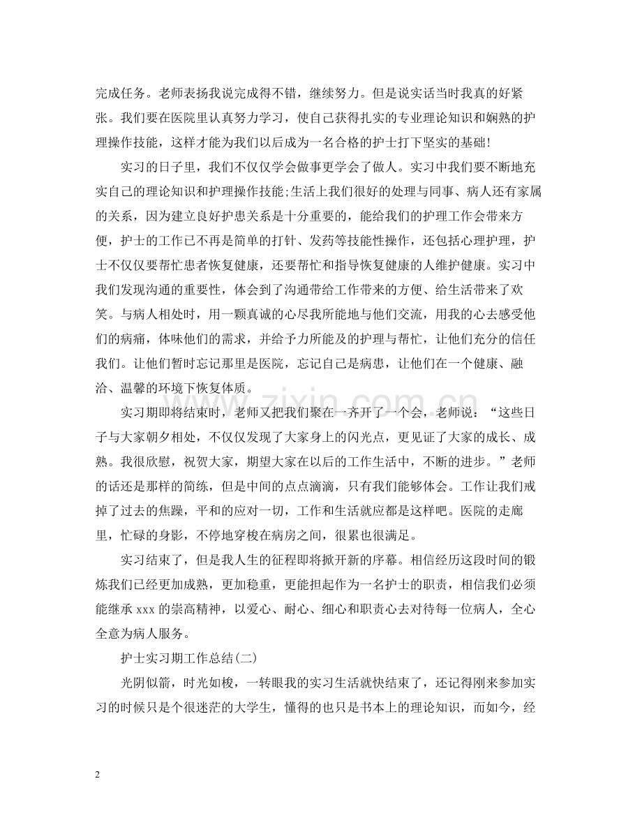 护士实习期工作总结.docx_第2页