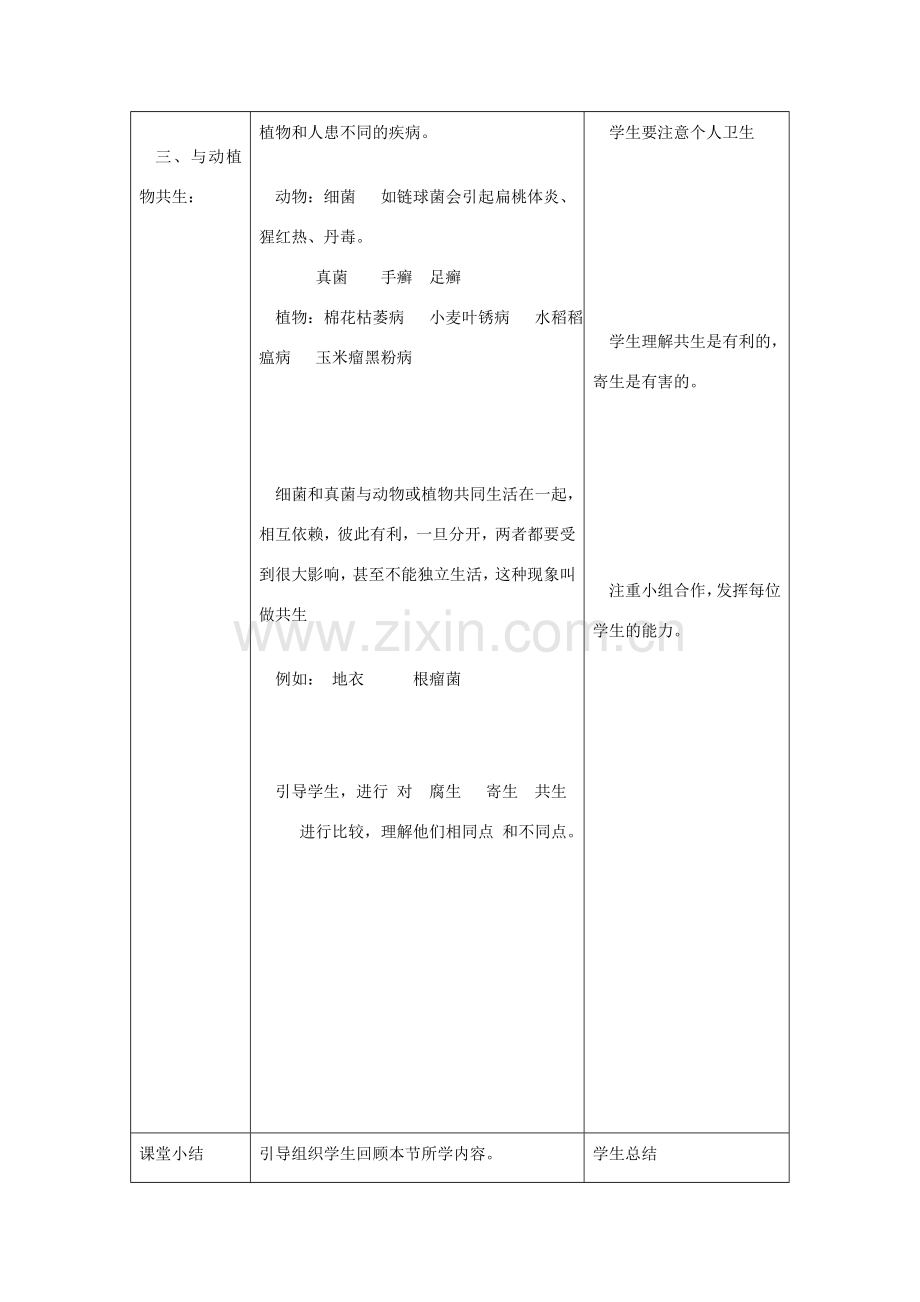 八年级生物上册 第五单元 第四章 第四节《细菌和真菌在自然界中的作用》教案 （新版）新人教版-（新版）新人教版初中八年级上册生物教案.doc_第3页