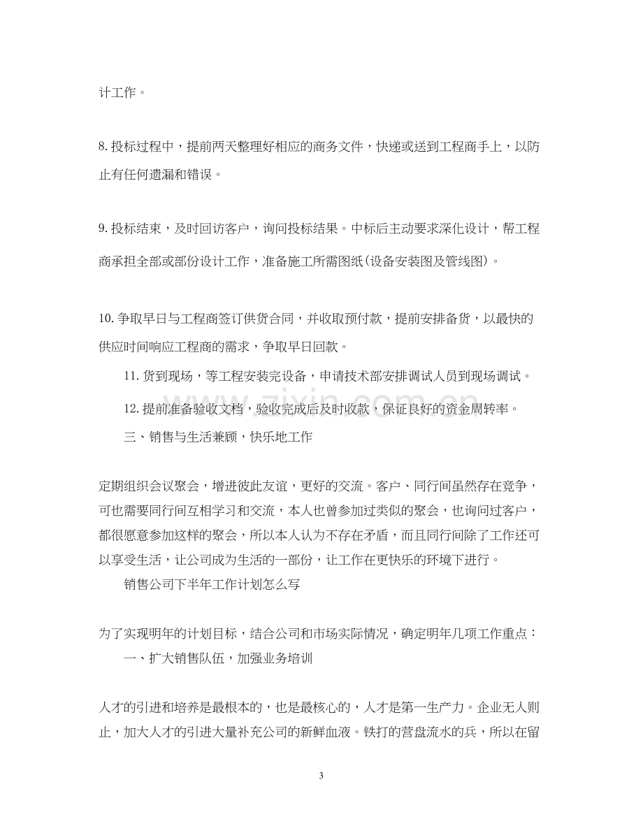 销售公司下半年工作计划怎么写.docx_第3页