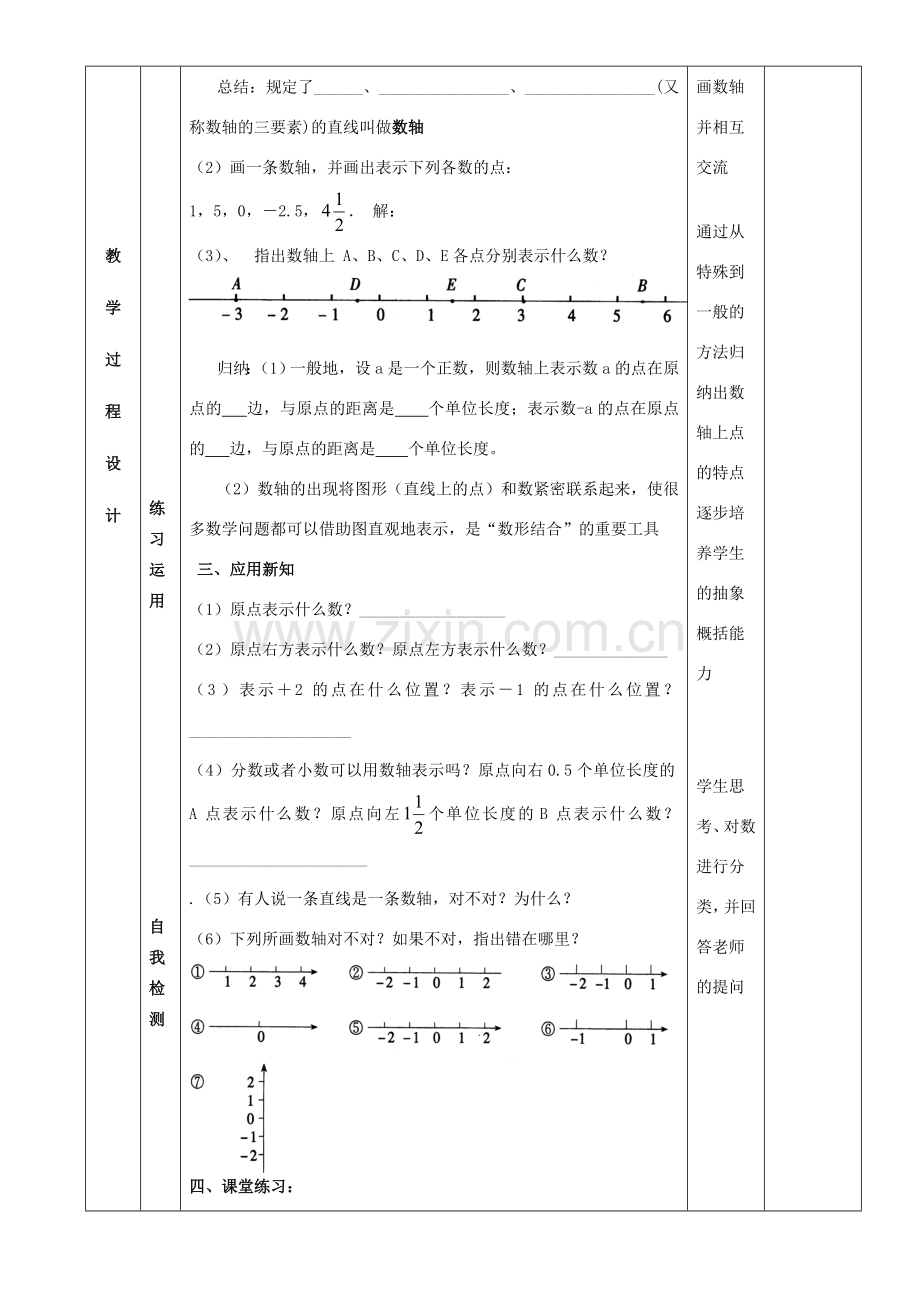 七年级数学上册 1.2.2数轴教案 （新版）新人教版-（新版）新人教版初中七年级上册数学教案.doc_第2页