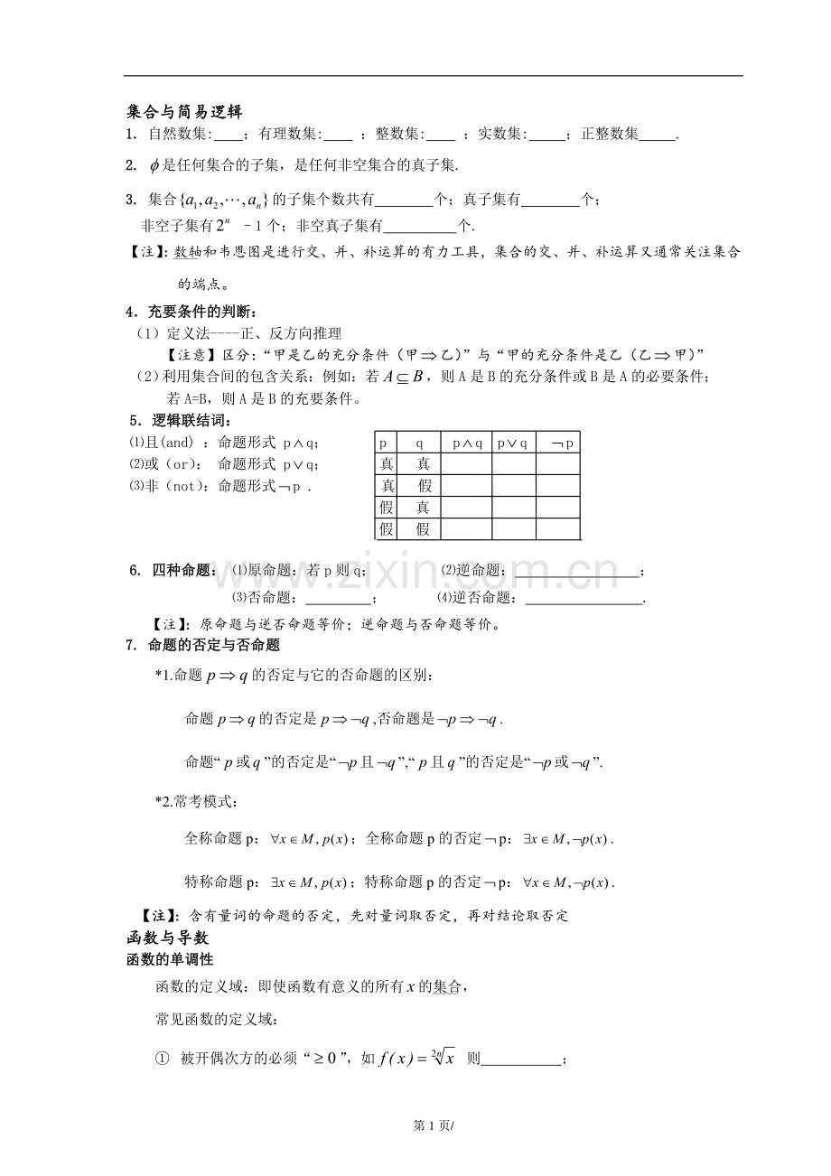 高考文科数学知识点精编.doc_第2页