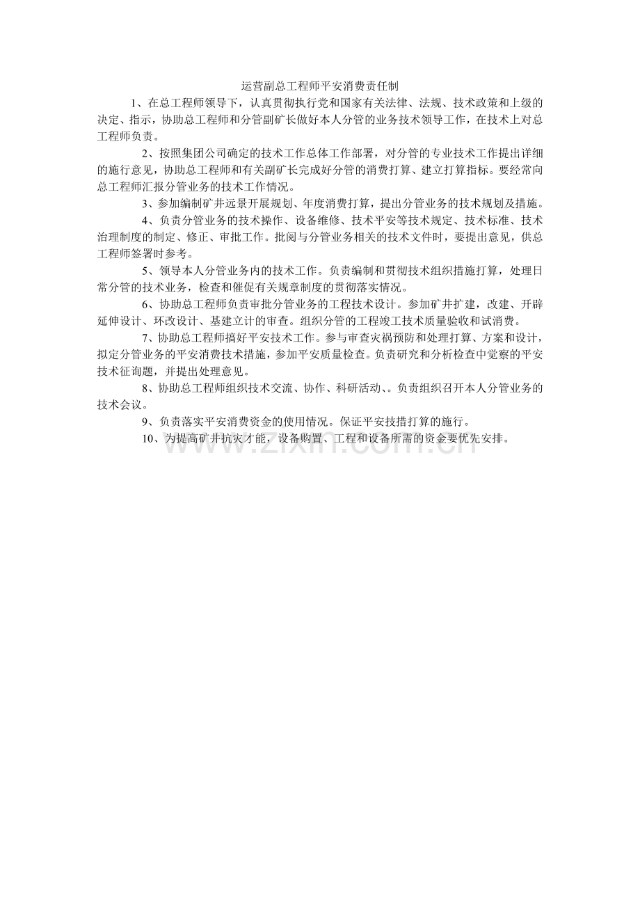 经营副总工程师安全生产责任制.doc_第1页