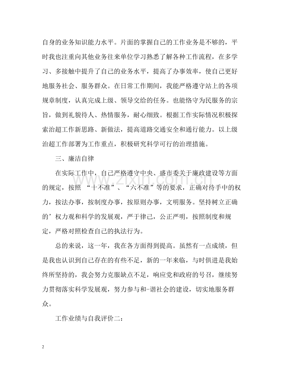 工作业绩与自我评价.docx_第2页