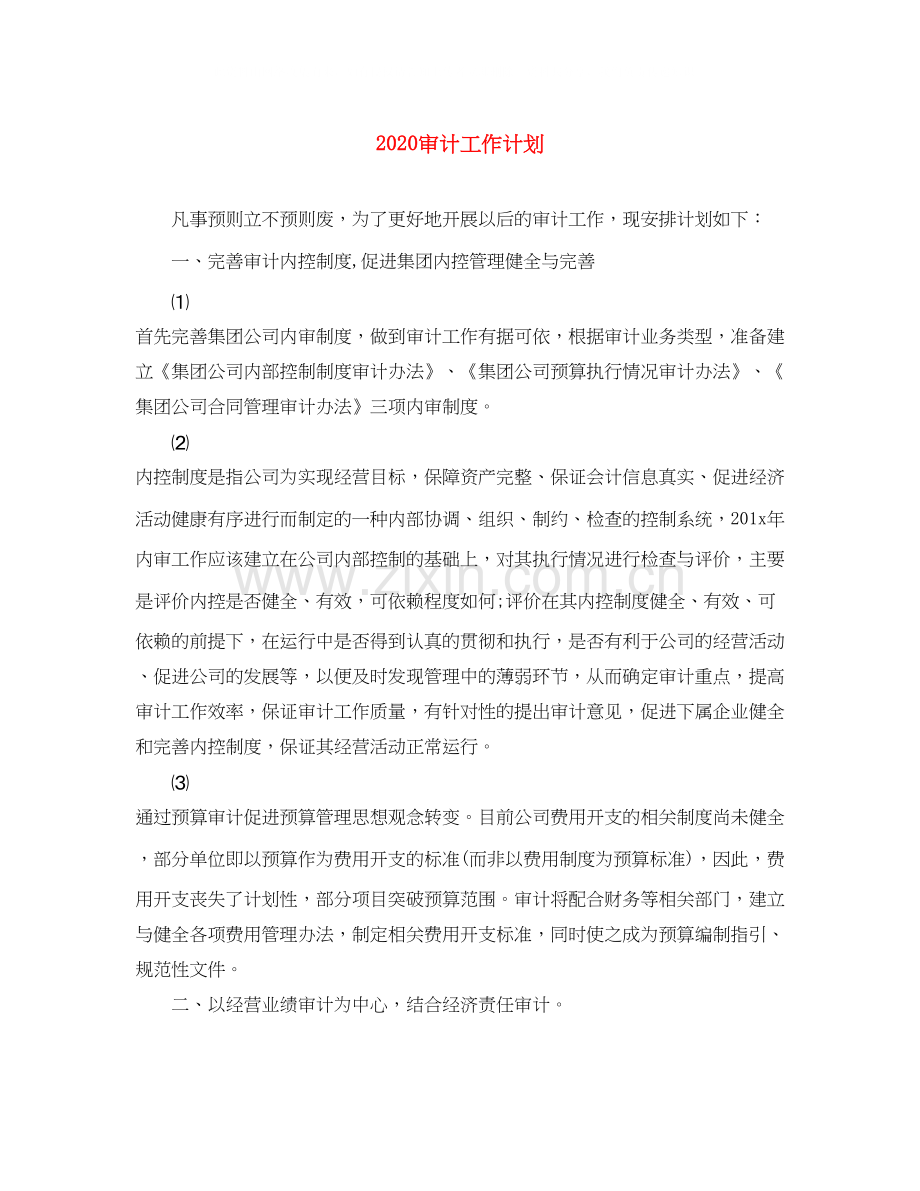 审计工作计划.docx_第1页